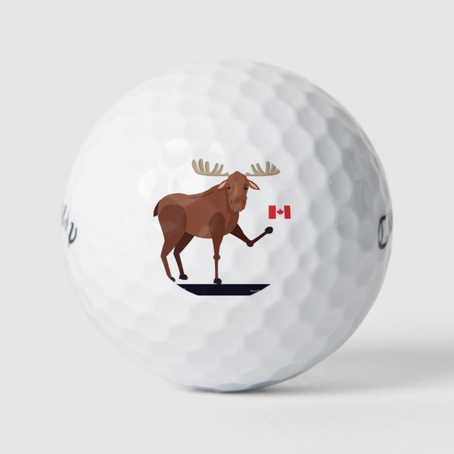 Mes balles de golf d'orignal canadien (Devant)