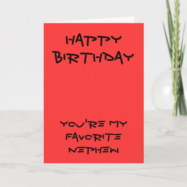 Mes cartes d'anniversaire de neveu préférées (Devant)