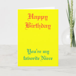 Mes cartes d'anniversaire de nièce préférées