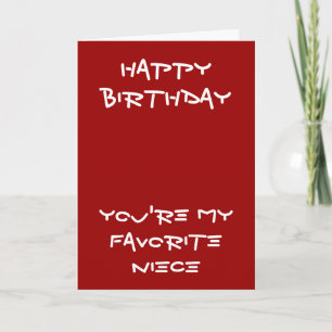 Mes cartes d'anniversaire de nièce préférées