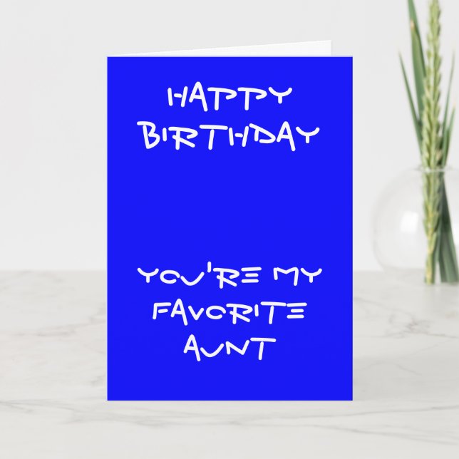 Mes cartes d'anniversaire de tante préférées (Devant)