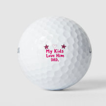 Mes Enfants L'aiment Lui Balles de Golf Cadeau Per