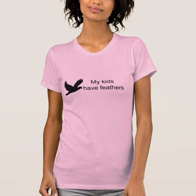 Mes Enfants Ont Un T-shirt Plumes (Devant)