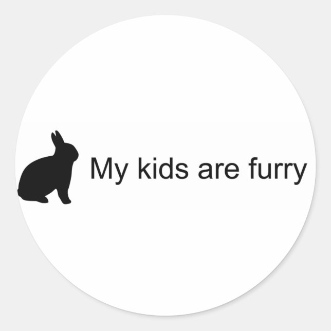Mes Enfants Sont Des Stickers Furry (Bunny) (Devant)
