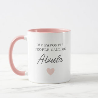 Mes Gens Préférés M'Appelent Abuela Script Mug