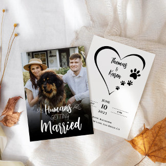 Mes humains se marient Faire-part de mariage