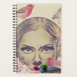"Mes pensées" Livre Oiseaux Papillons Journal Ros
