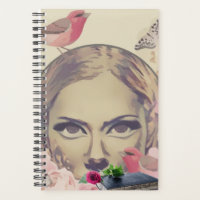 "Mes pensées" Livre Oiseaux Papillons Journal Rose