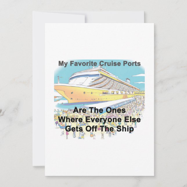 Mes Ports de Croisière Préférés - INVITATION (Devant)