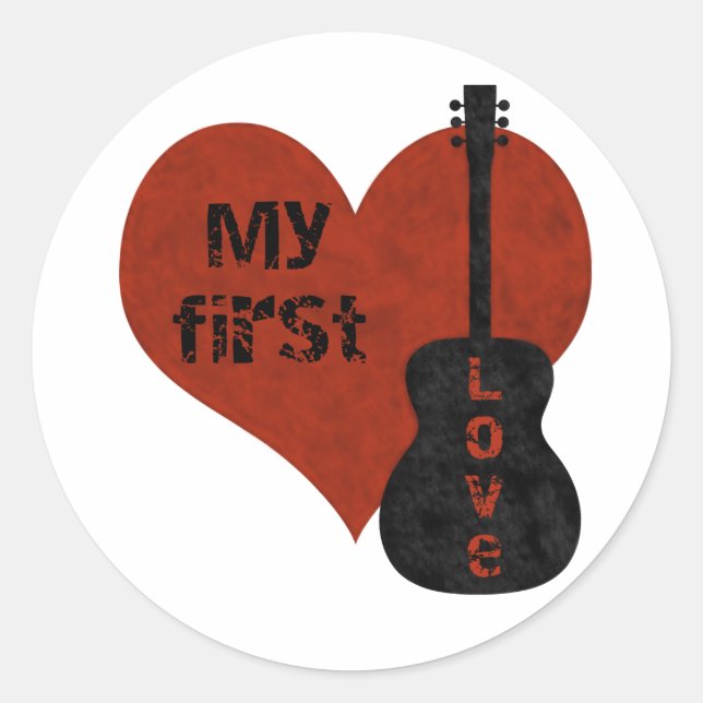 Mes premiers stickers de guitare d'amour (Devant)