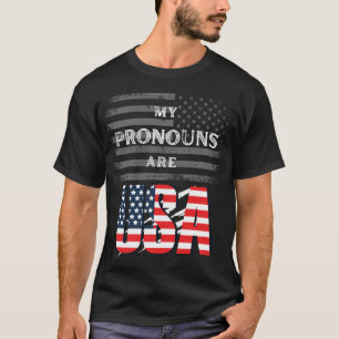 Mes Pronounes sont USA Funny T-Shirt