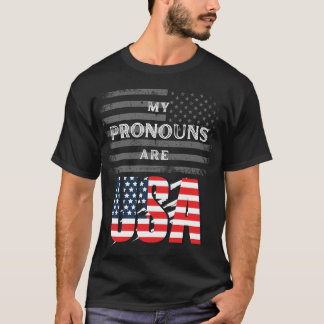 Mes Pronounes sont USA Funny T-Shirt