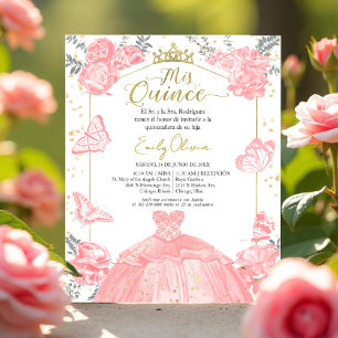 Mes quinze invitations de budget espagnol rose flo