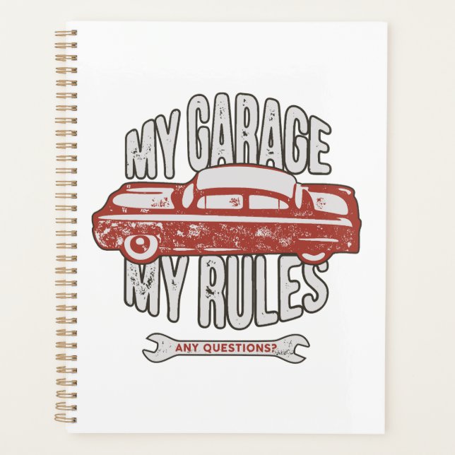 Mes Règles Voiture Rouge Classique Rétro Mécanicie (Devant)