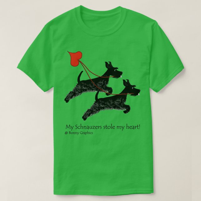 Mes Schnauzers m'ont volé mon coeur Classic TShirt (Design devant)