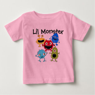 Mes T-shirts de bébé de monstre de Lil