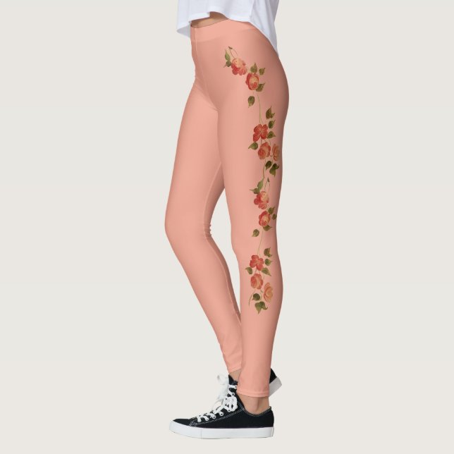 Mes vêtements marque tatouage Leggings Rose Vintag (Gauche)