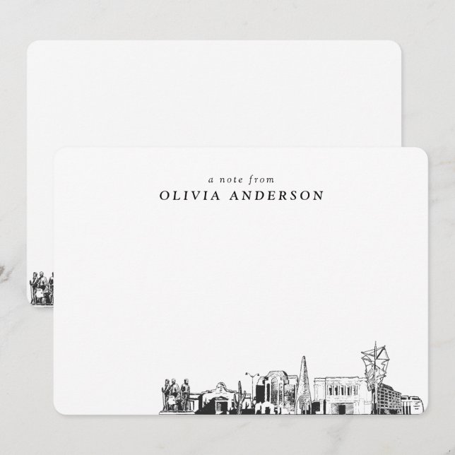 Mesa Arizona Croquis Cartes de notes personnalisée (Devant / Derrière)