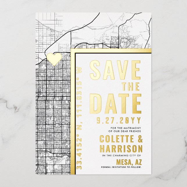 Mesa Love Locator | Mariage Carte de Faire-Part de (Recto)