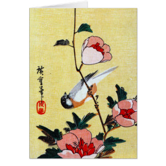 Mésange et pivoines, Hiroshige