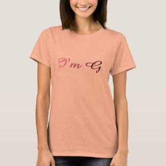 Mesdames Je suis G Ringer T-Shirt Italic - Rose