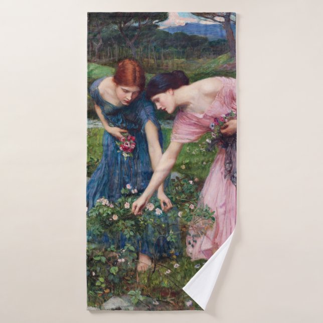 Mesdames Picking Roses, John William Waterhouse (Serviette de bain)