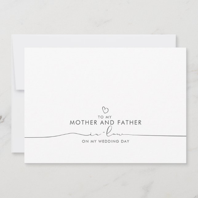 Message à ma mère et mon père Mariage de belle-fam (Devant)