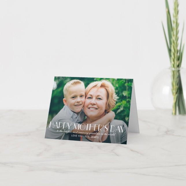 Message d'amour Carte de fête des mères Message pe (Devant)