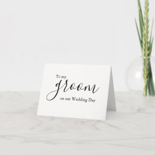 Message d'amour du mariage à la carte Groom