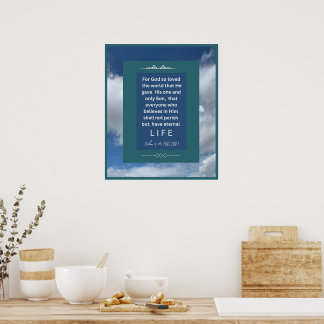 Message d'amour - John 3-16 - 20 x 24 Poster