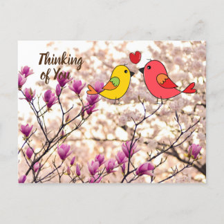 Message d'amour Penser à vous Carte postale