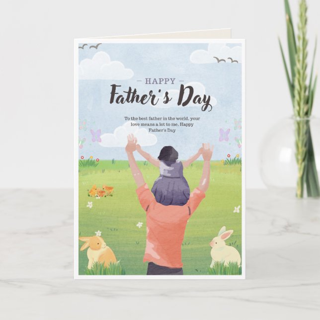 Message d'amour pour carte de papa (Devant)
