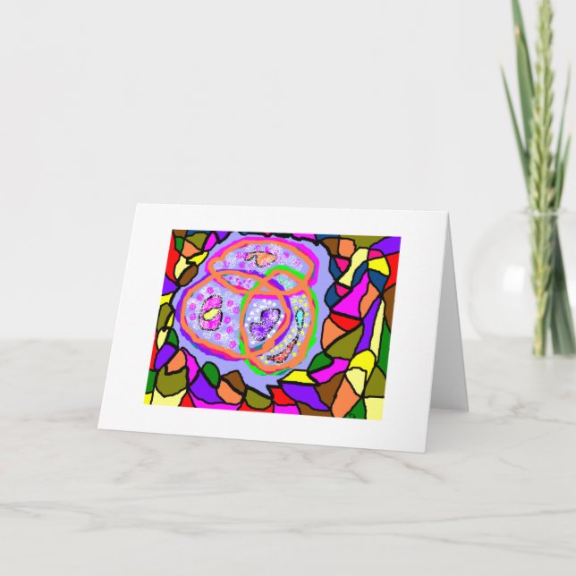 Message d'anniversaire de la carte en mosaïque vio (Devant)