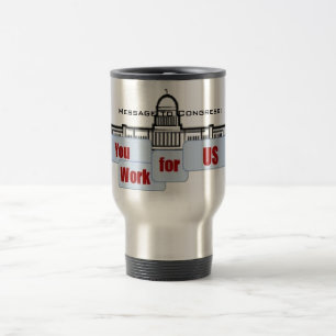 Message dans la tasse de voyage du congrès