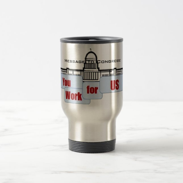 Message dans la tasse de voyage du congrès (Centre)