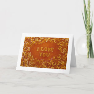Message dans mes cartes de soupe : Je t'aime