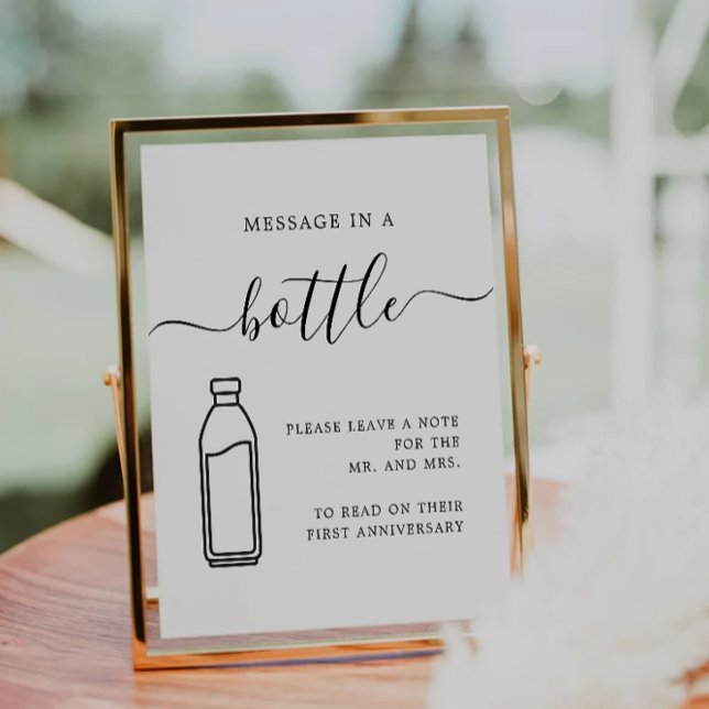 Message dans un panneau à bouteille | Livre d'invi (Message in a Bottle Sign | Wedding Guest Book)