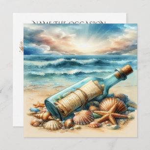 Message dans une invitation à la bouteille