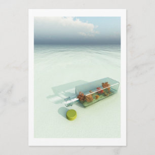 Message dans une invitation de bouteille