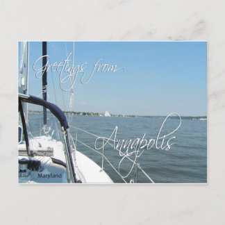 Message de bienvenue de la carte postale Annapolis