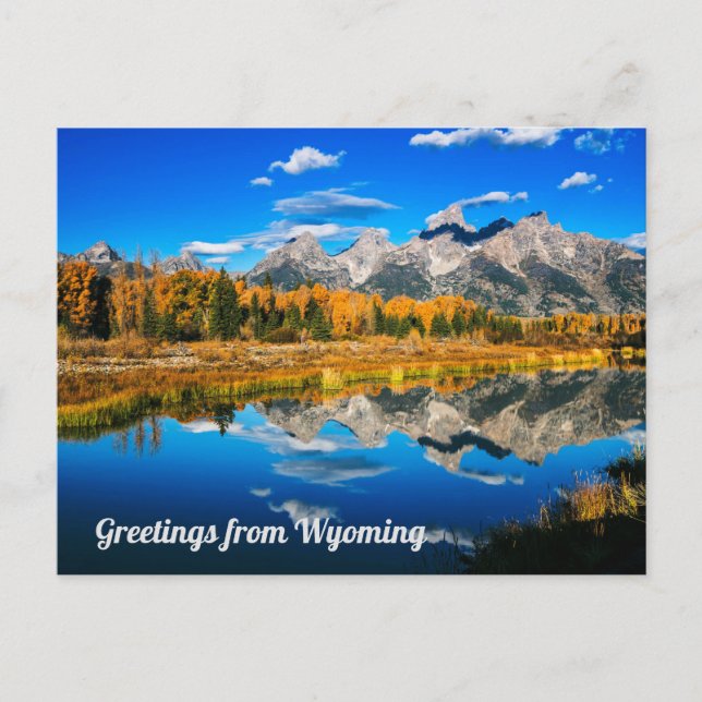 Message de bienvenue de la carte postale du Wyomin (Devant)