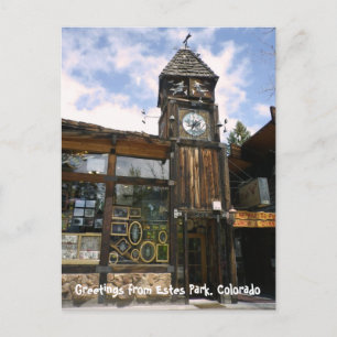 Message de bienvenue de la carte postale Estes Par