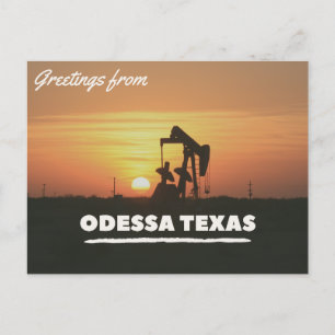 Message de bienvenue de la carte postale Odessa Te