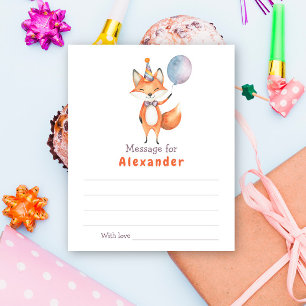 Message de capsule de l'heure d'anniversaire Fox