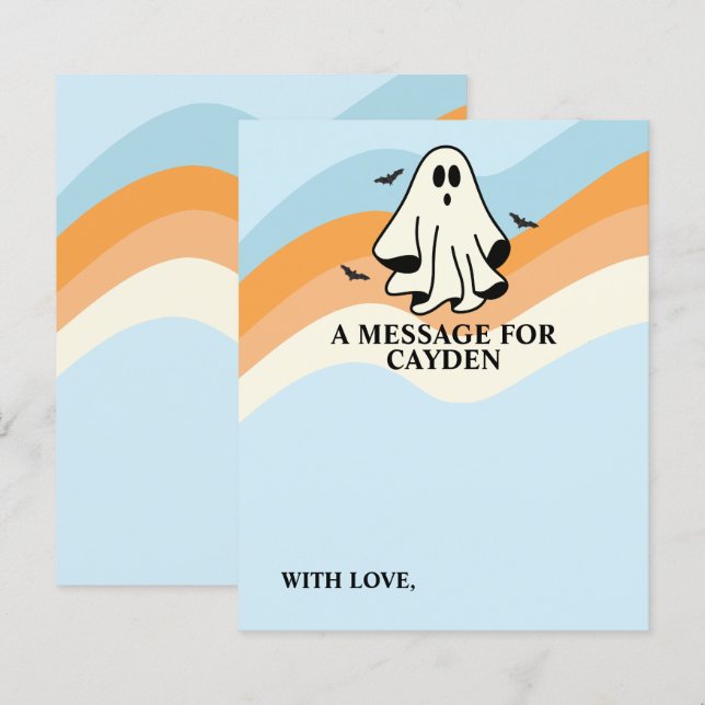 Message de capsule temporelle pour le premier anni (Devant / Derrière)
