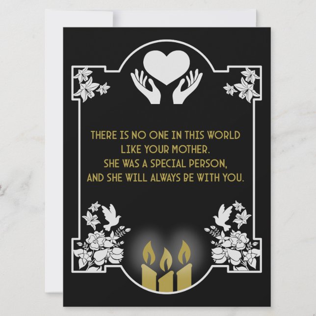 Message de condoléances mère (Devant)