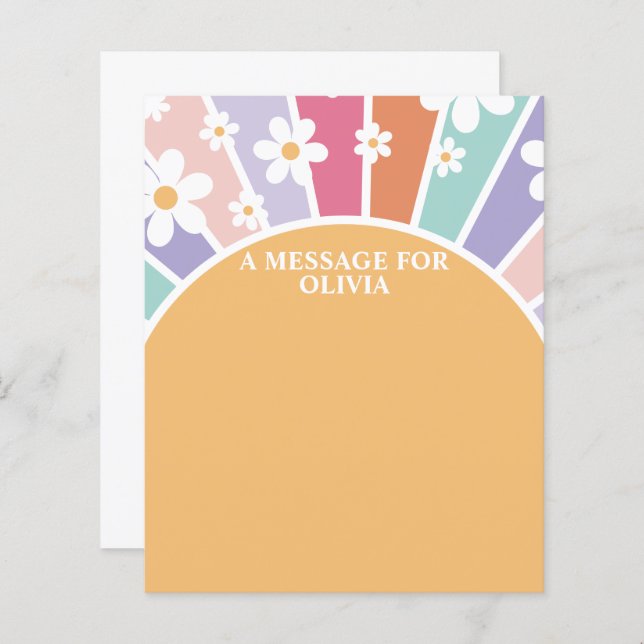 Message de la capsule d'heure du premier anniversa (Devant / Derrière)