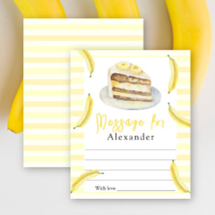 Message de la capsule du gâteau de banane