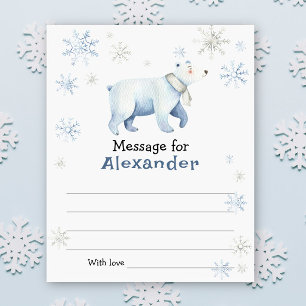 Message de la capsule temporelle de l'ours polaire
