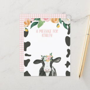 Message de la capsule temporelle fleurie En vichy 